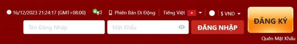 form đăng nhập xoso333